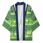 Raiders Rugby Christmas Kimono Merry Xmas Canberra Cardigan Style - Aussie Hoodie