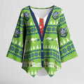 Raiders Rugby Christmas Kimono Sleeve Blouse Merry Xmas Canberra Cardigan Style - Aussie Hoodie