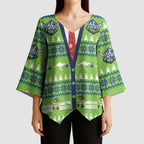 Raiders Rugby Christmas Kimono Sleeve Blouse Merry Xmas Canberra Cardigan Style - Aussie Hoodie