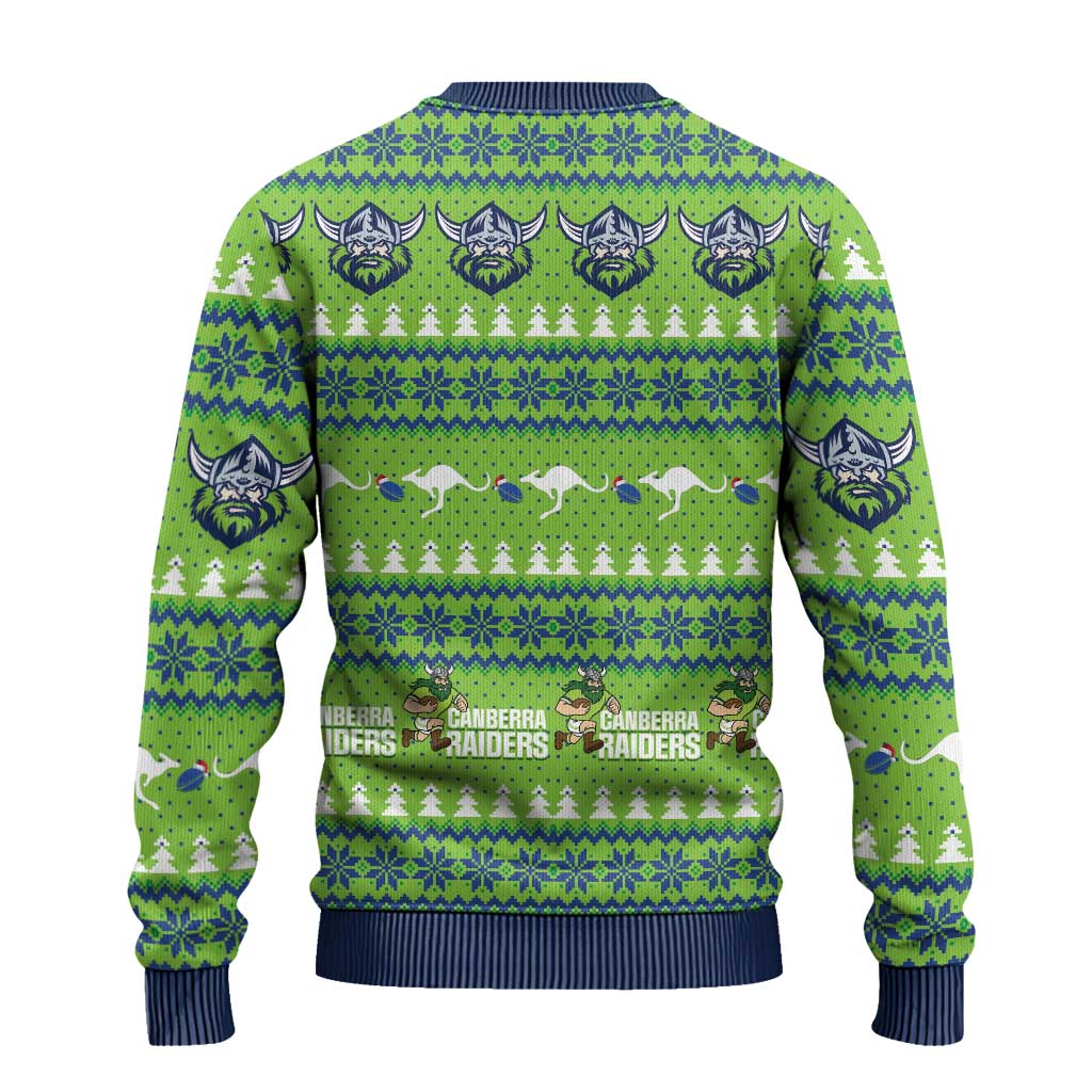 Raiders Rugby Christmas Ugly Christmas Sweater Merry Xmas Canberra Cardigan Style - Aussie Hoodie