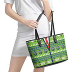 Raiders Rugby Christmas Leather Tote Bag Merry Xmas Canberra Cardigan Style - Aussie Hoodie