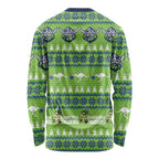 Raiders Rugby Christmas Long Sleeve Shirt Merry Xmas Canberra Cardigan Style - Aussie Hoodie