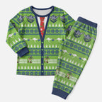Raiders Rugby Christmas Pajama Set Merry Xmas Canberra Cardigan Style - Aussie Hoodie