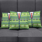 Raiders Rugby Christmas Pillow Cover Merry Xmas Canberra Cardigan Style - Aussie Hoodie