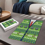 Raiders Rugby Christmas Puzzle Merry Xmas Canberra Cardigan Style - Aussie Hoodie