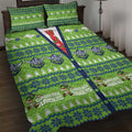 Raiders Rugby Christmas Quilt Bed Set Merry Xmas Canberra Cardigan Style - Aussie Hoodie