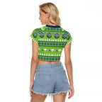 Raiders Rugby Christmas Raglan Cropped T Shirt Merry Xmas Canberra Cardigan Style - Aussie Hoodie