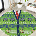 Raiders Rugby Christmas Round Carpet Merry Xmas Canberra Cardigan Style - Aussie Hoodie