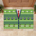Raiders Rugby Christmas Rubber Doormat Merry Xmas Canberra Cardigan Style - Aussie Hoodie