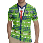 Raiders Rugby Christmas Rugby Jersey Merry Xmas Canberra Cardigan Style - Aussie Hoodie