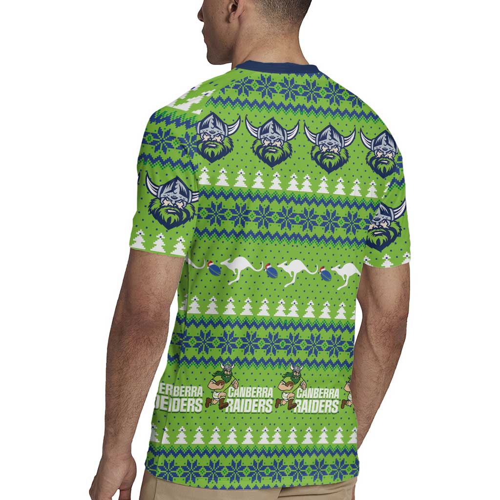 Raiders Rugby Christmas Rugby Jersey Merry Xmas Canberra Cardigan Style - Aussie Hoodie