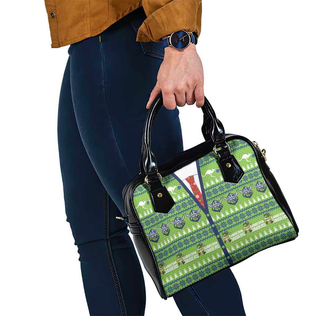 Raiders Rugby Christmas Shoulder Handbag Merry Xmas Canberra Cardigan Style - Aussie Hoodie