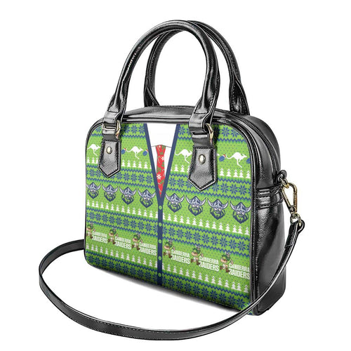 Raiders Rugby Christmas Shoulder Handbag Merry Xmas Canberra Cardigan Style - Aussie Hoodie