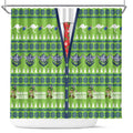Raiders Rugby Christmas Shower Curtain Merry Xmas Canberra Cardigan Style - Aussie Hoodie