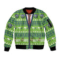 Raiders Rugby Christmas Sleeve Zip Bomber Jacket Merry Xmas Canberra Cardigan Style - Aussie Hoodie