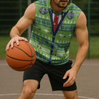 Raiders Rugby Christmas Sleeveless Hoodie Merry Xmas Canberra Cardigan Style - Aussie Hoodie