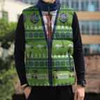 Raiders Rugby Christmas Sleeveless Puffer Jacket Merry Xmas Canberra Cardigan Style - Aussie Hoodie