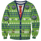 Raiders Rugby Christmas Sweatshirt Merry Xmas Canberra Cardigan Style - Aussie Hoodie
