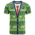 Raiders Rugby Christmas T Shirt Merry Xmas Canberra Cardigan Style - Aussie Hoodie