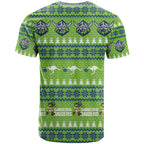 Raiders Rugby Christmas T Shirt Merry Xmas Canberra Cardigan Style - Aussie Hoodie