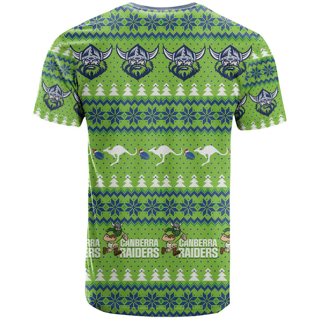 Raiders Rugby Christmas T Shirt Merry Xmas Canberra Cardigan Style - Aussie Hoodie