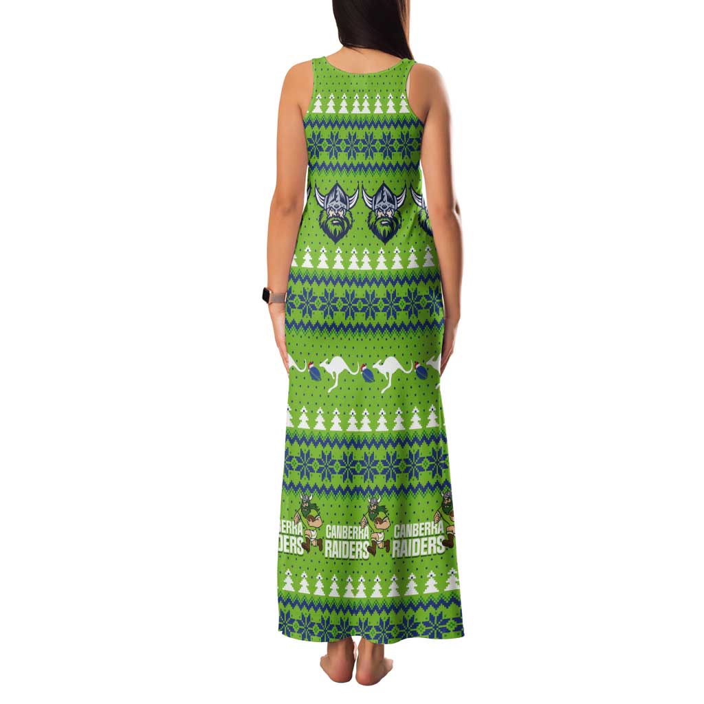 Raiders Rugby Christmas Tank Maxi Dress Merry Xmas Canberra Cardigan Style - Aussie Hoodie