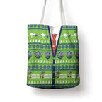 Raiders Rugby Christmas Tote Bag Merry Xmas Canberra Cardigan Style - Aussie Hoodie
