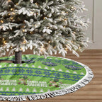 Raiders Rugby Christmas Tree Skirt Merry Xmas Canberra Cardigan Style - Aussie Hoodie