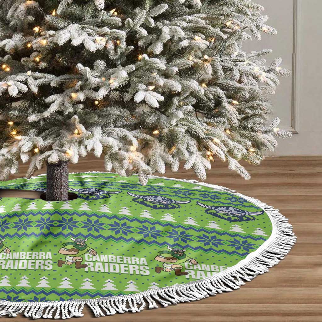 Raiders Rugby Christmas Tree Skirt Merry Xmas Canberra Cardigan Style - Aussie Hoodie