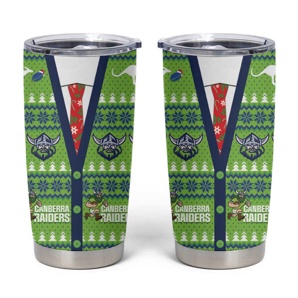 Raiders Rugby Christmas Tumbler Cup Merry Xmas Canberra Cardigan Style - Aussie Hoodie