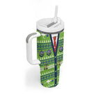 Raiders Rugby Christmas Tumbler With Handle Merry Xmas Canberra Cardigan Style - Aussie Hoodie