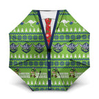 Raiders Rugby Christmas Umbrella Merry Xmas Canberra Cardigan Style - Aussie Hoodie