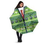 Raiders Rugby Christmas Umbrella Merry Xmas Canberra Cardigan Style - Aussie Hoodie