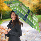 Raiders Rugby Christmas Umbrella Merry Xmas Canberra Cardigan Style - Aussie Hoodie
