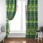 Raiders Rugby Christmas Window Curtain Merry Xmas Canberra Cardigan Style - undefined