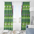 Raiders Rugby Christmas Window Curtain Merry Xmas Canberra Cardigan Style - undefined