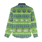Raiders Rugby Christmas Women Casual Shirt Merry Xmas Canberra Cardigan Style - Aussie Hoodie