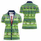 Raiders Rugby Christmas Women Polo Shirt Merry Xmas Canberra Cardigan Style - Aussie Hoodie