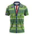 Raiders Rugby Christmas Zipper Polo Shirt Merry Xmas Canberra Cardigan Style - Aussie Hoodie