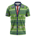 Raiders Rugby Christmas Zipper Polo Shirt Merry Xmas Canberra Cardigan Style - Aussie Hoodie
