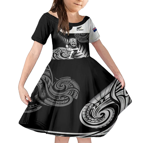 custom-new-zealand-silver-fern-rugby-kid-short-sleeve-dress-go-champions-nz-all-black-maori-koru