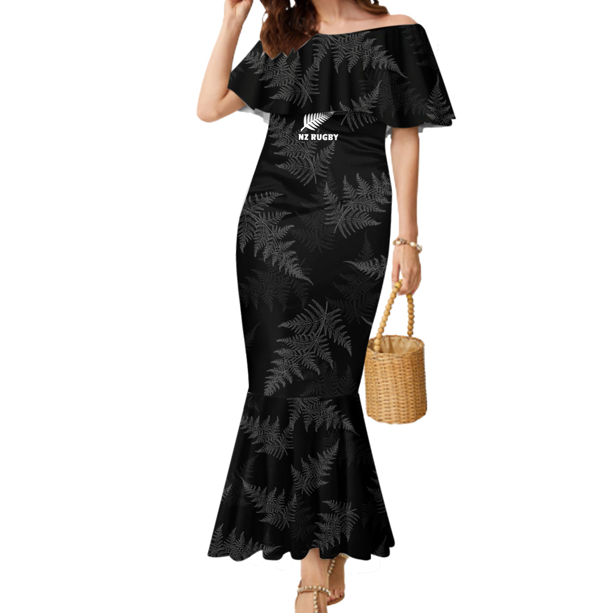 new-zealand-silver-fern-rugby-mermaid-dress-2023-go-aotearoa-champions-world-cup