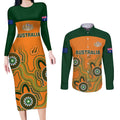 australia-rugby-couples-matching-long-sleeve-bodycon-dress-and-long-sleeve-button-shirts-wallabies-2023-indigenous-art