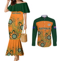 australia-rugby-couples-matching-mermaid-dress-and-long-sleeve-button-shirts-wallabies-2023-indigenous-art