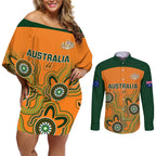 australia-rugby-couples-matching-off-shoulder-short-dress-and-long-sleeve-button-shirts-wallabies-2023-indigenous-art