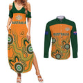 australia-rugby-couples-matching-summer-maxi-dress-and-long-sleeve-button-shirts-wallabies-2023-indigenous-art
