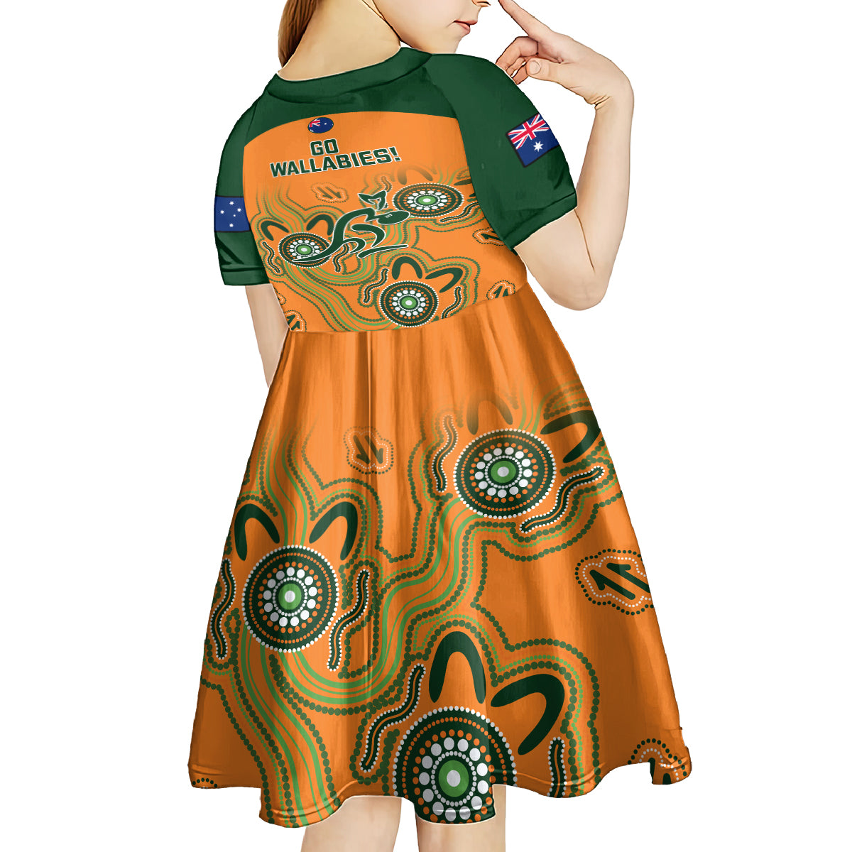 australia-rugby-kid-short-sleeve-dress-wallabies-2023-indigenous-art