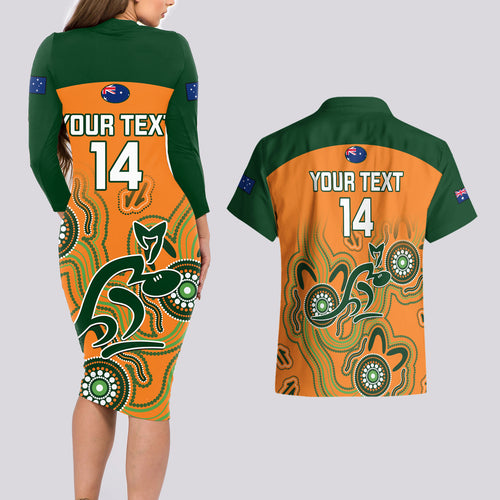 custom-australia-rugby-couples-matching-long-sleeve-bodycon-dress-and-hawaiian-shirt-wallabies-2023-indigenous-art