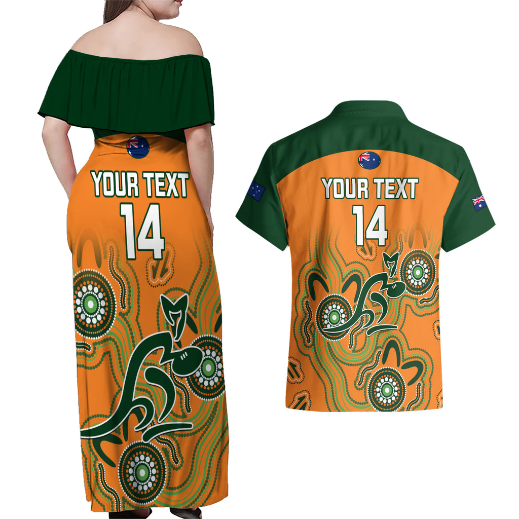 custom-australia-rugby-couples-matching-off-shoulder-maxi-dress-and-hawaiian-shirt-wallabies-2023-indigenous-art
