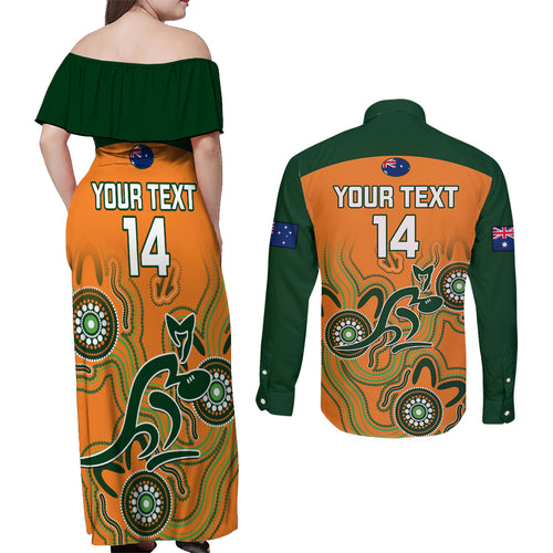 custom-australia-rugby-couples-matching-off-shoulder-maxi-dress-and-long-sleeve-button-shirts-wallabies-2023-indigenous-art